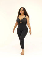 Load image into Gallery viewer, The Cavvy ( Black Seamless Ankle Length Shaper With Adjustable Straps)
